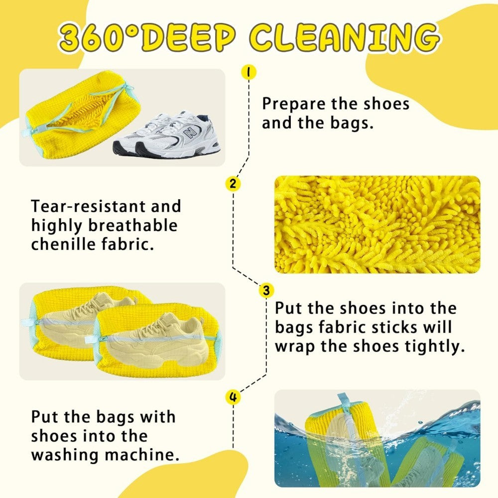 2Pcs Shoes Laundry Bag Shoe Washing Machine Cleaning Bag for Sneaker Tennis Shoe
