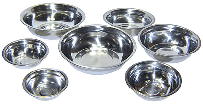 Set of 2 Dog Cat Pet Bowl Dish Metal STAINLESS STEEL Silver New XXS-XXL