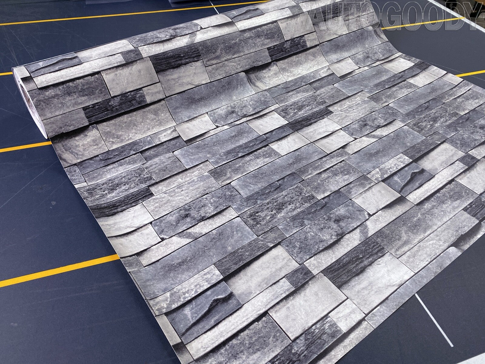 3D Stone Rock Wallpaper Background Modern Vinyl Film Sticker Peel-And-Stick Gray