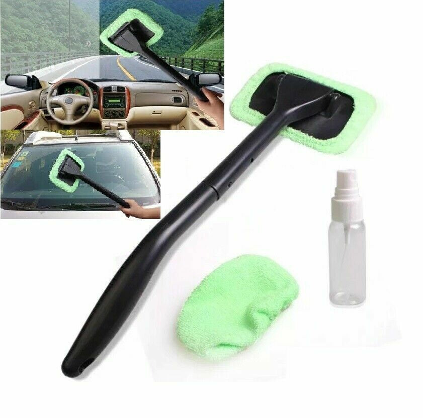 Microfiber Windshield Clean Car Auto Wiper Cleaner Glass Window Tool Brush Kit