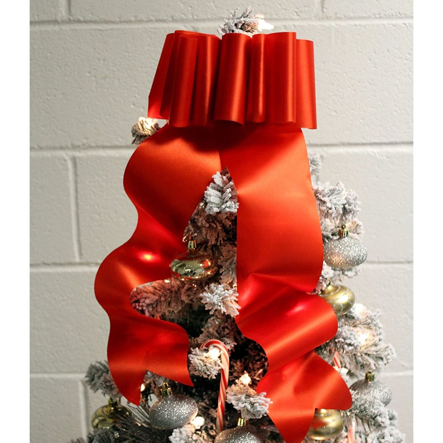 4" Wide Red Satin Ribbon, 10 Yards; Craft Ribbon for Christmas, Valentine, Gift