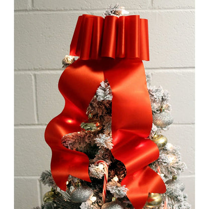 4" Wide Red Satin Ribbon, 10 Yards; Craft Ribbon for Christmas, Valentine, Gift