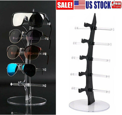 5 Layer Glasses Display Stand Acrylic Eyeglasses Rack Sunglasses Holder Storage