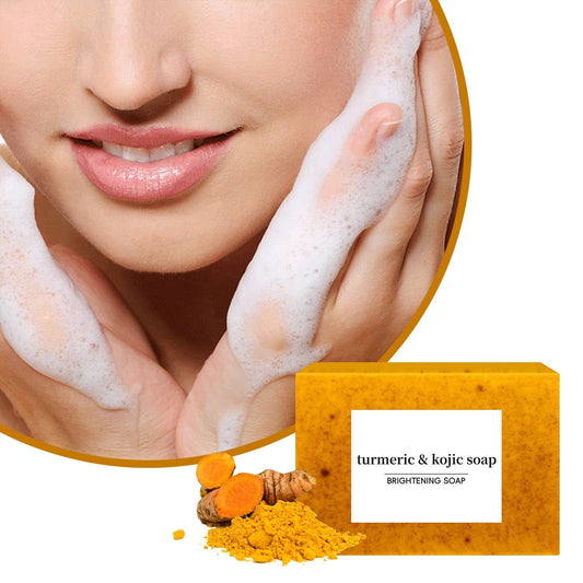 2-Pack Turmeric Glow Soap Bar - Lemon & Kojic Acid, Removing Dark Spots