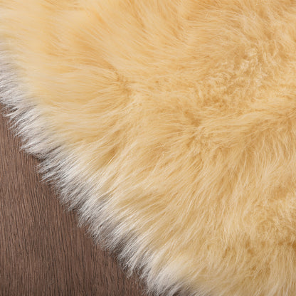 Faux Fur Sheepskin Fluffy Area Rugs round Shaggy Carpet for Bedroom Living Room