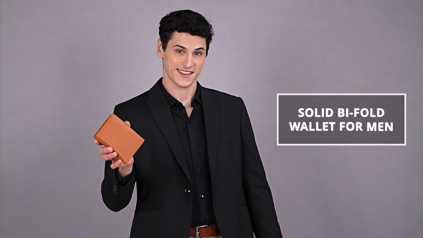 Men'S Genuine Leather Bifold Wallet Hipster Credit Card ID Holder RFID Blocking