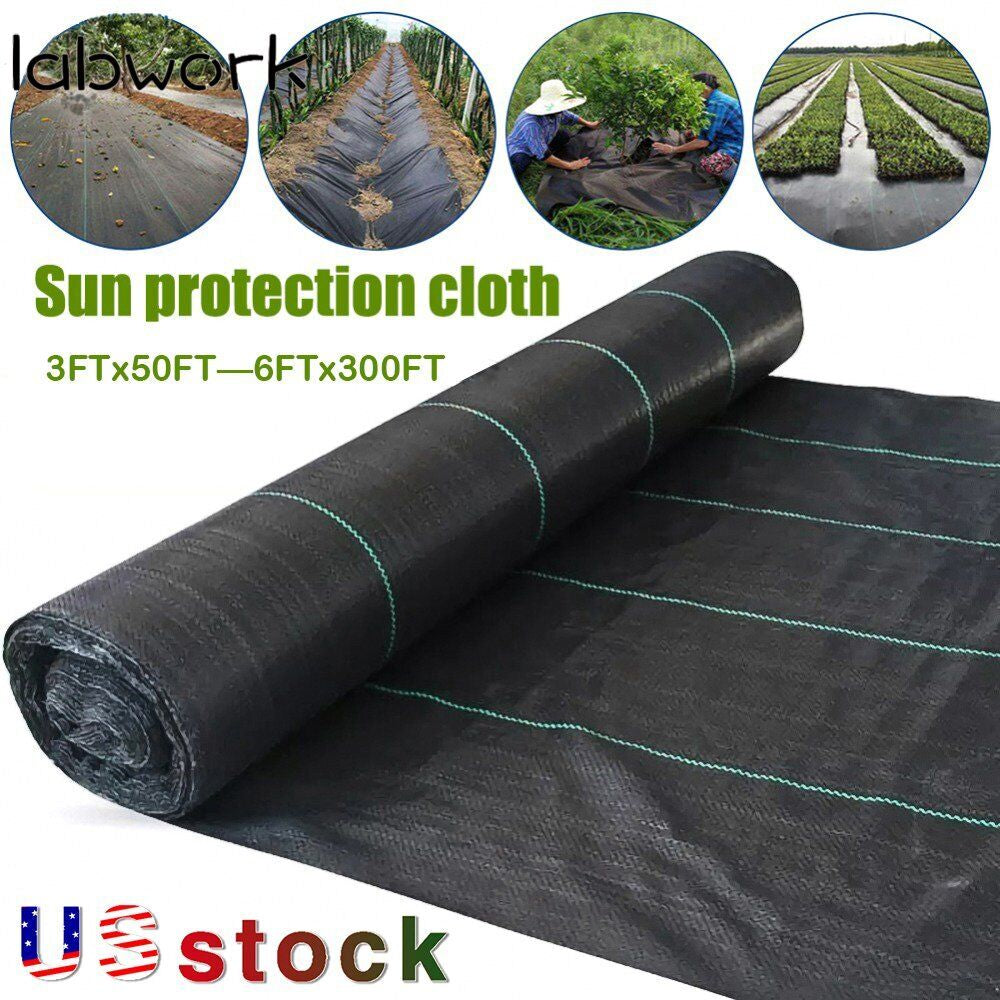 Premium Weed Control Geotextile Fabric, Heavy Duty Weed Barrier Fabric Ground Cover - 3.2oz Woven Polyethylene, UV Resistant, Garden Landscaping Mat