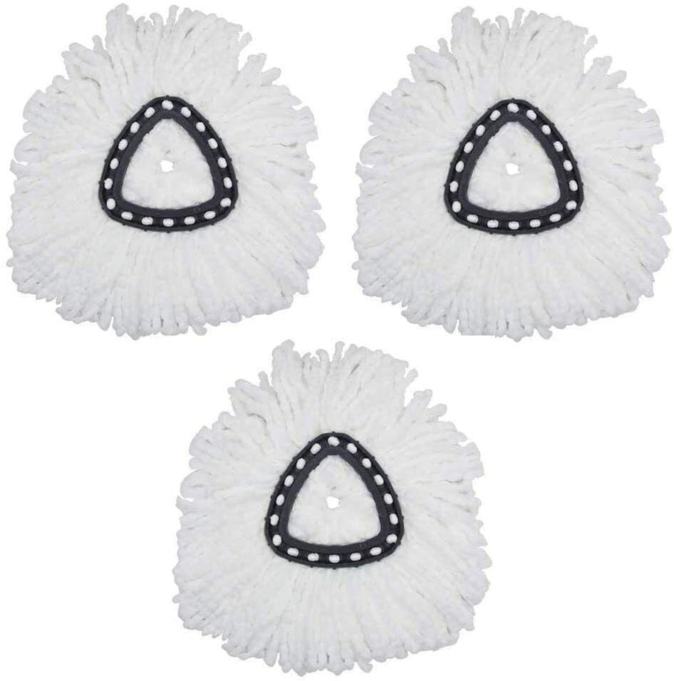 Spin Mop Refill 3X Replacement Microfiber Mop Head Easy Clean Wring Refill for O-Cedar Spin Mop