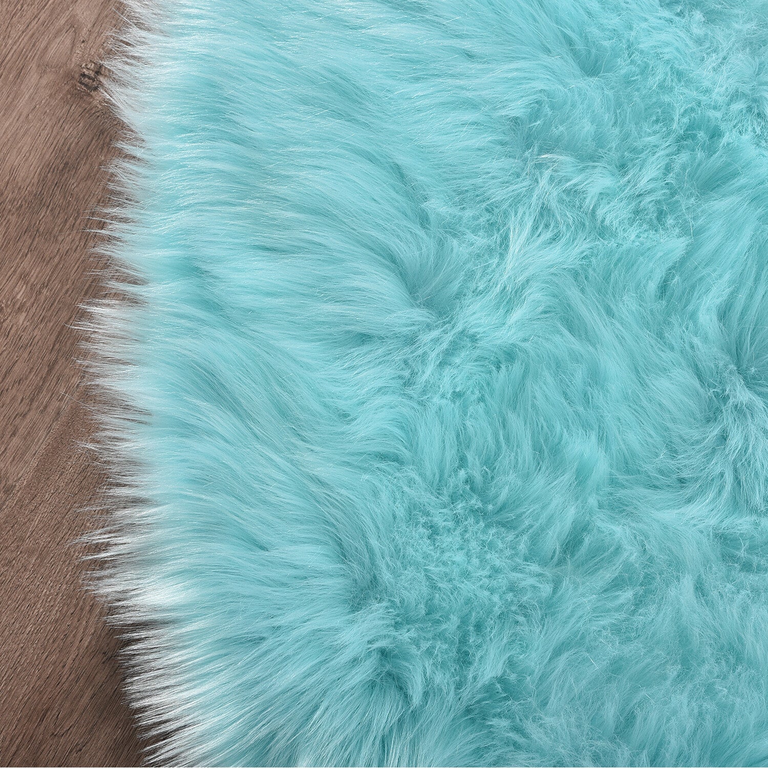 Faux Fur Sheepskin Fluffy Area Rugs round Shaggy Carpet for Bedroom Living Room