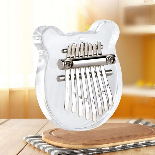 Mini Kalimba 8 Key Thumb Piano, Portable Finger Harp | Easy to Play & Perfect Gift | TikTok Viral Musical Instrument Pendant for Beginners & Pros