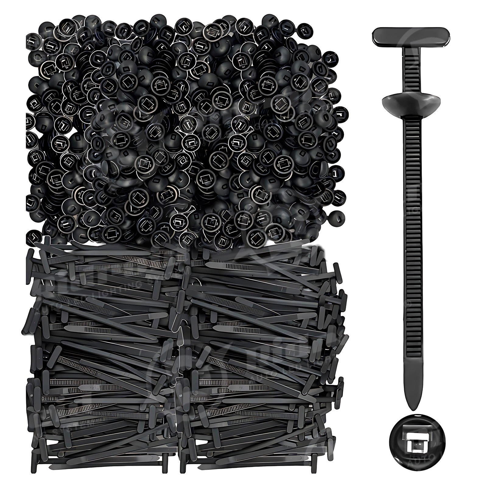 50PCS Nylon Universal Cable Tie Buckle Self-Locking Nylon Zip Ties Holder NEW