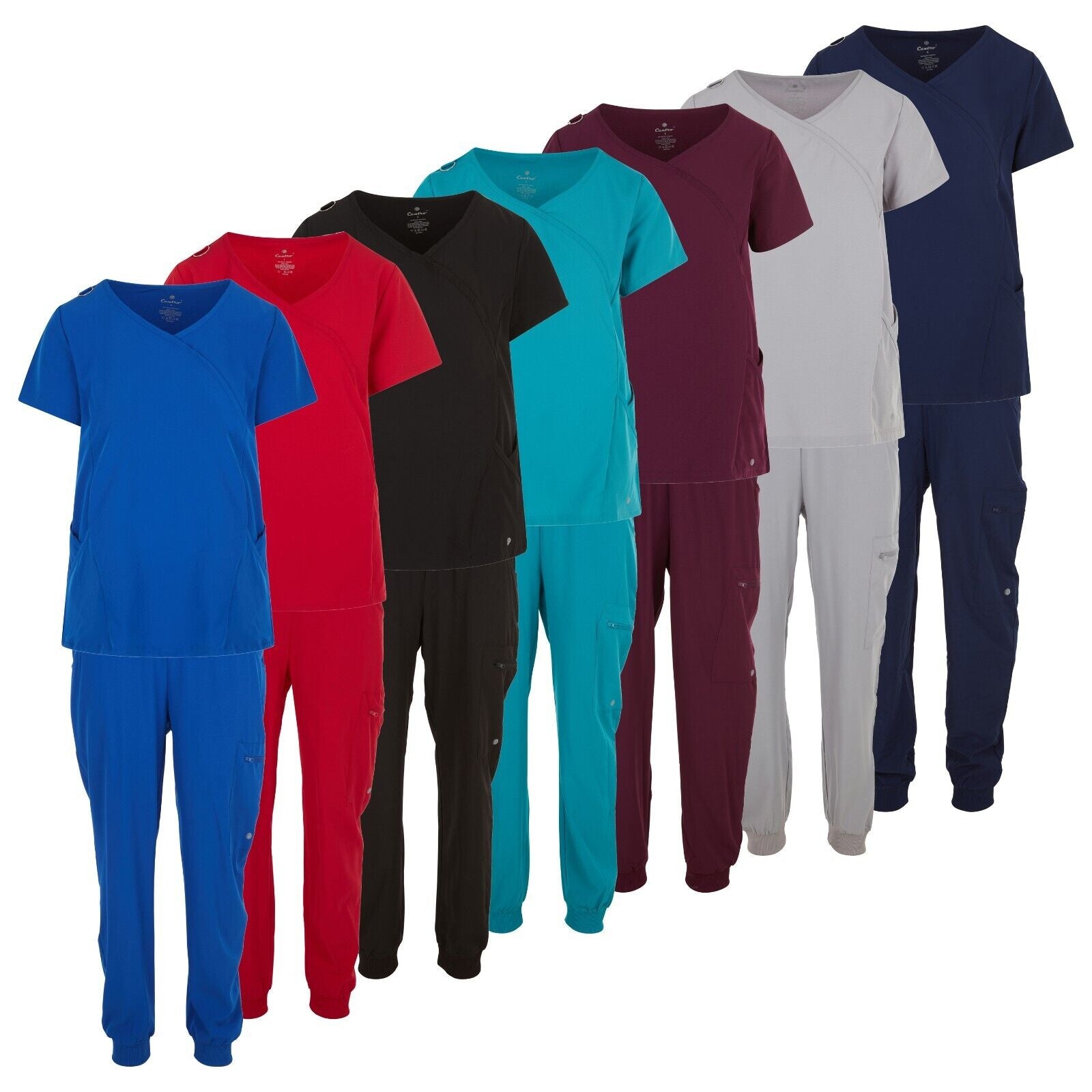 Scrubs Unisex 4-Way Stretch Scrubs with Multiple Pockets & Zipper Knee Pocket for Ultimate Comfort