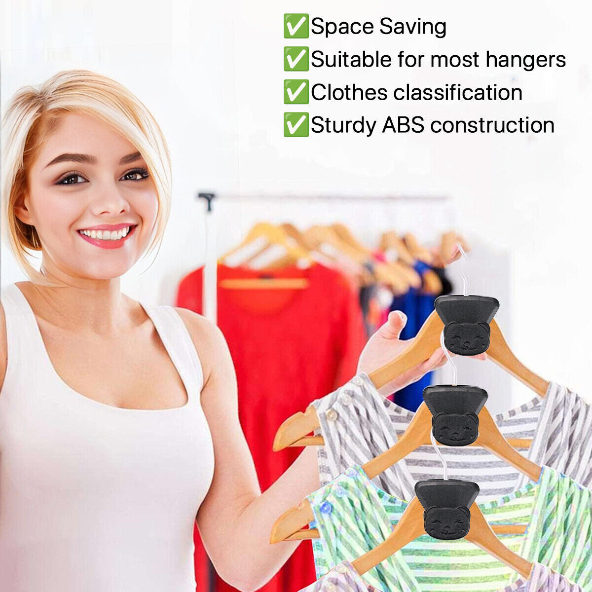 love hanger 18Pcs Space Triangles Clothes Hanger Connectors Hooks for Organizer Closet Space-Saving Hanger 
