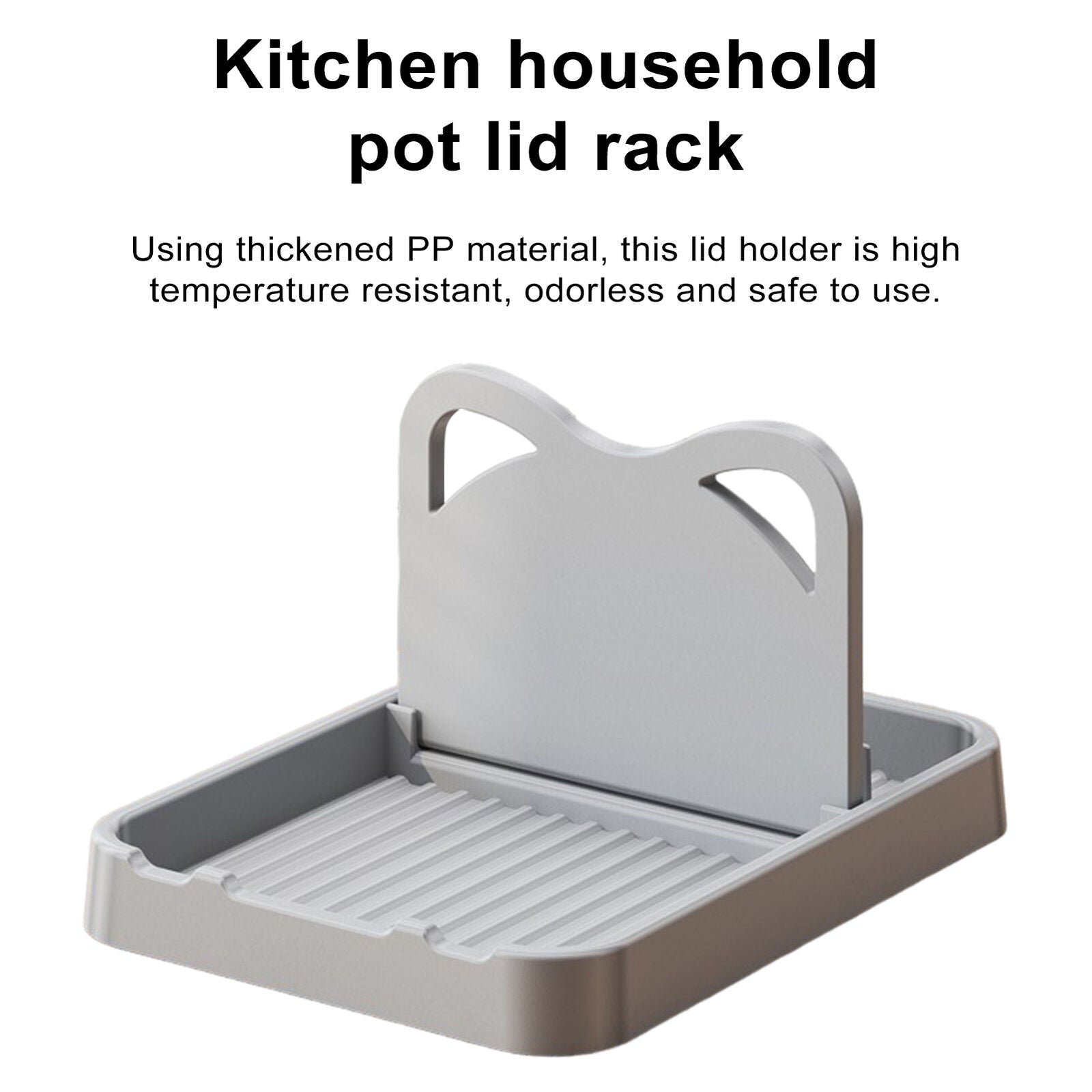 Foldable Pot Lid Holder | Wall-Mounted Kitchen Pan Rack Organizer | Space-Saving, Smell-Free Design for Clutter-Free Countertops & Easy Storage