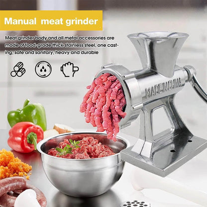 Heavy Duty Meat Grinder Mincer Stuffer Manual Sausage Filler Sauce Maker Machine