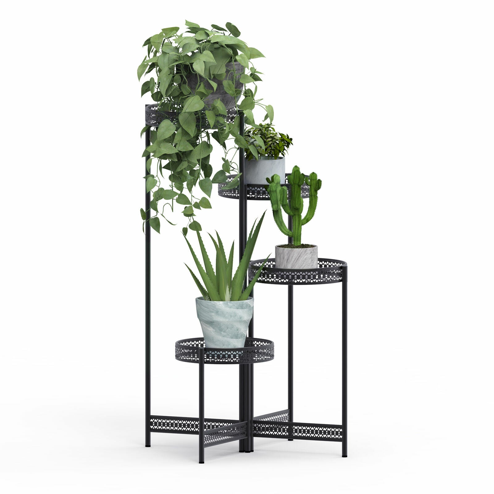 Thick Multi Tier Metal Plant Stand Display Bonsai Shelf Home Garden Patio Room
