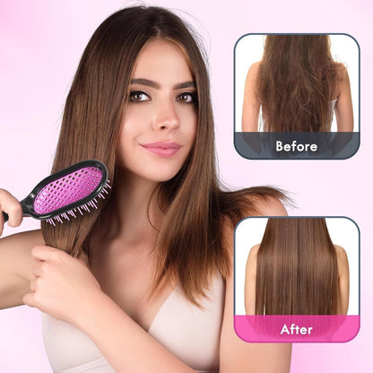 Soft Bristle Detangling Hair Brush Pack 2 Pack Detangler Cherry Blossom+Black