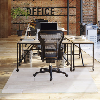 Clear Office Chair Mat 60"x46" for Hardwood Floors – PVC Floor Protector, Scratch-Resistant, Non-Slip Design, Durable & Easy to Clean