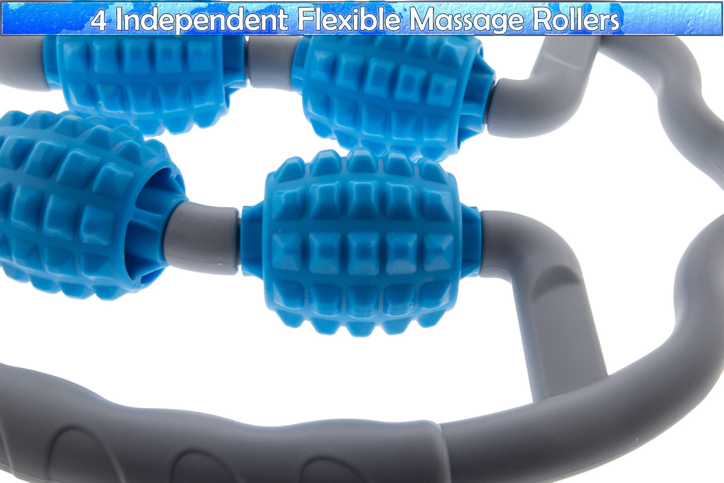 Quad Handheld Massager 360° Deep Tissue Muscle Roller Cellulite & Fascia Relief
