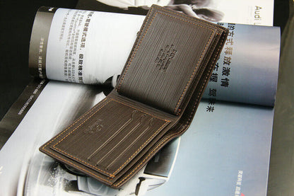 Men’s Fashion Bifold Leather Wallet – Slim ID & Credit Card Holder, Billfold Clutch Purse | Minimalist EDC Gift for Him