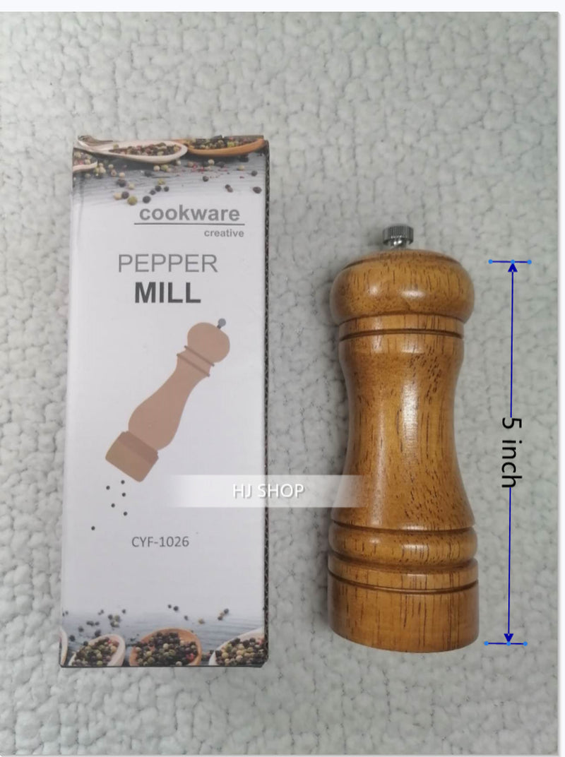 Kitchen Tools Cooking Pepper Grinder Hand Movement Wood Pepper Mill