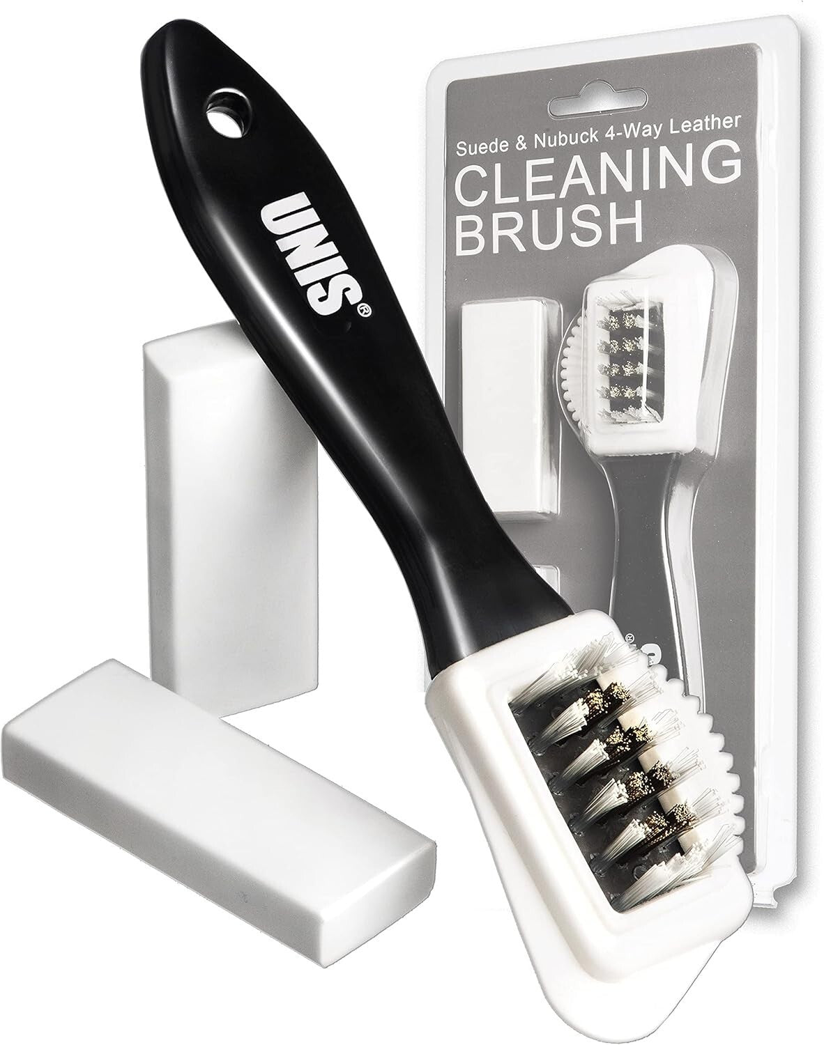 Suede & Nubuck Leather 4 Way Cleaning Caring Brush Shoe & Boots Cleaner Essentia