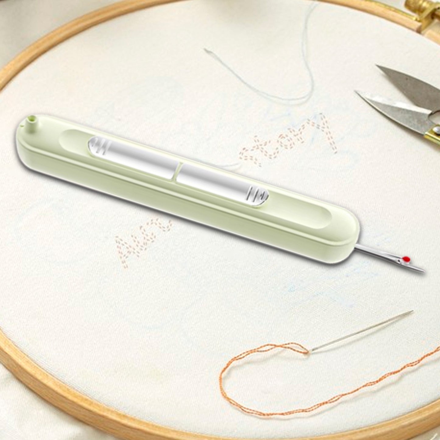2 in 1 Needle Threader Seam Ripper Double-End Sewing Tool DIY Cross Stitch Craft