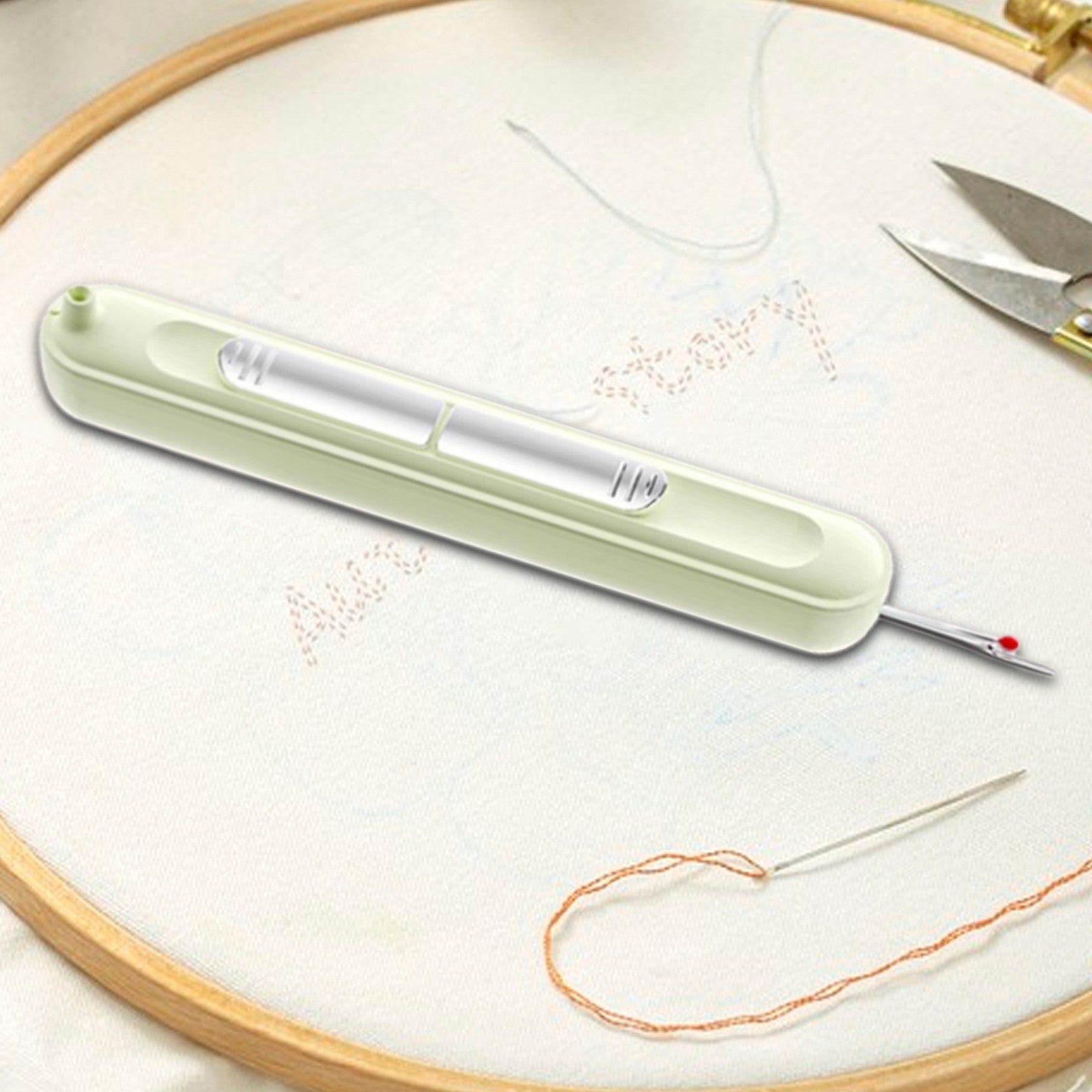 2 in 1 Needle Threader Seam Ripper Double-End Sewing Tool DIY Cross Stitch Craft