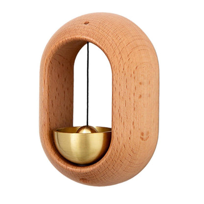 Magnetic Wind Chime Door Bell Entrance Bell Wooden-Copper for Home Coffee Shop