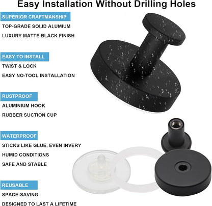 Suction Cup Hooks for Shower,Bath Towel Hook,Heavy-Dut