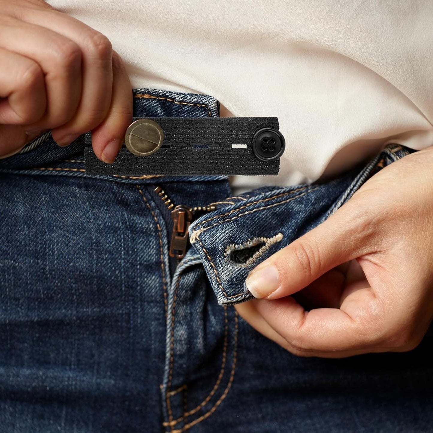 10× Waist Extender Button Elastic for Jeans Pants Button Extender Women Men US