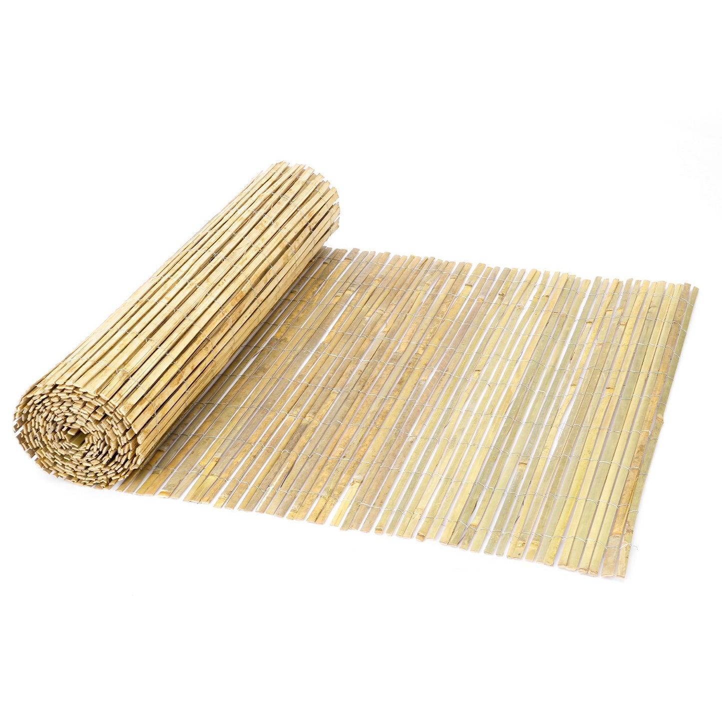 Natural Bamboo Slat Screening Privacy Bamboo Slat Fence 3 Ft H X 19.6 Ft L