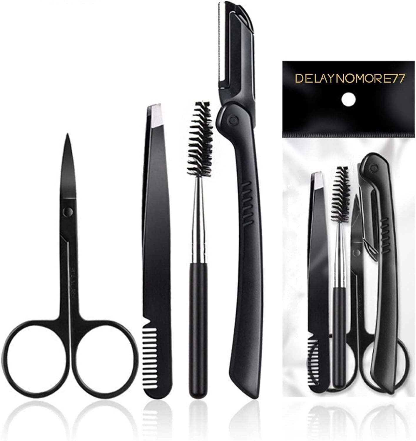 make up solutions EyebrowKit PrecisionTrimmer Tweezers Scissors BrowShaping GroomingTool MakeupEssentials BeautyMustHave