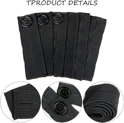 10× Waist Extender Button Elastic for Jeans Pants Button Extender Women Men US