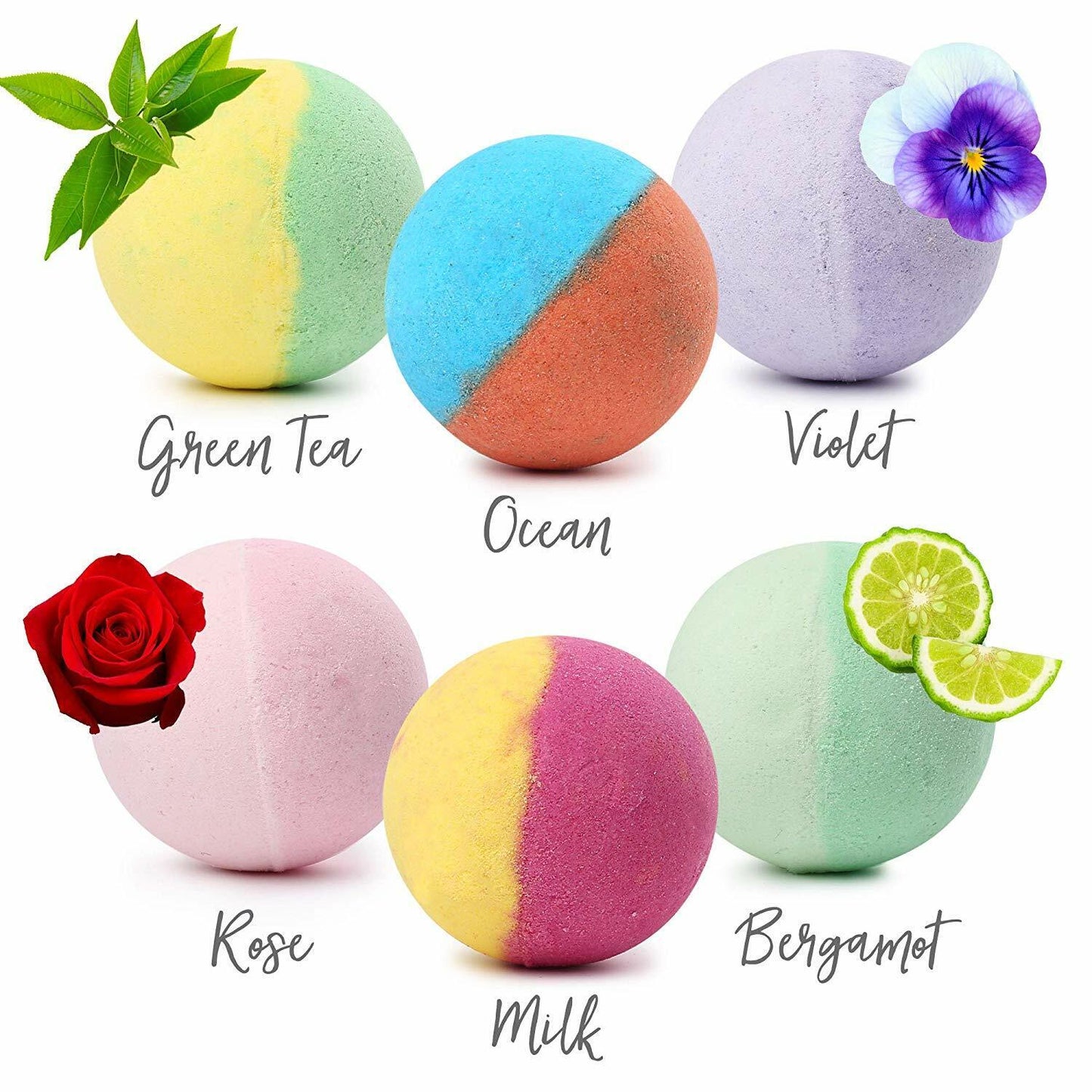 Colorful Aromatherapy Bath Bombs with Premium Essential Oils – Soothing Scents, Skin-Nourishing Spa Experience, and Relaxation for Mind & Body