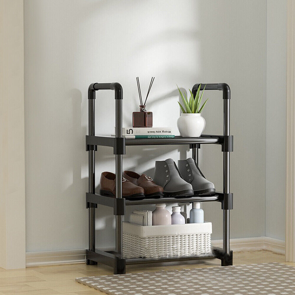 #ShoeOrganizer: 3/5/8-Tier Adjustable Metal Shoe Rack Organizer– Stackable Entryway Storage Solution for an Organized Home