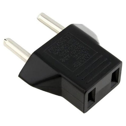 Euro to US or US to Euro Converter Plug Adapter Travel Black