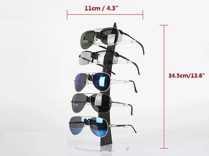 5 Layer Glasses Display Stand Acrylic Eyeglasses Rack Sunglasses Holder Storage