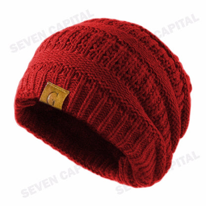 Women'S Men Knit Slouchy Baggy Beanie Oversize Winter Hat Ski Fleece Slouchy Cap