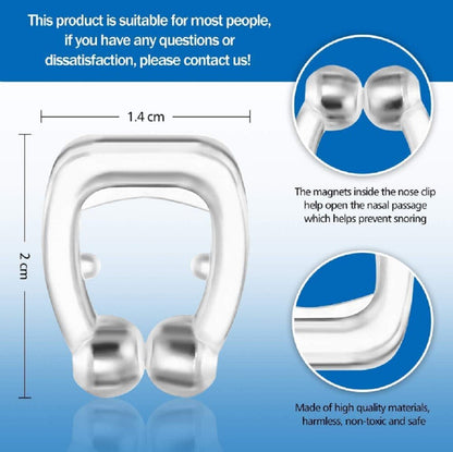 4-Pack Magnetic Anti-Snore Nose Clips – Silicone Snoring Aid for Better Sleep
