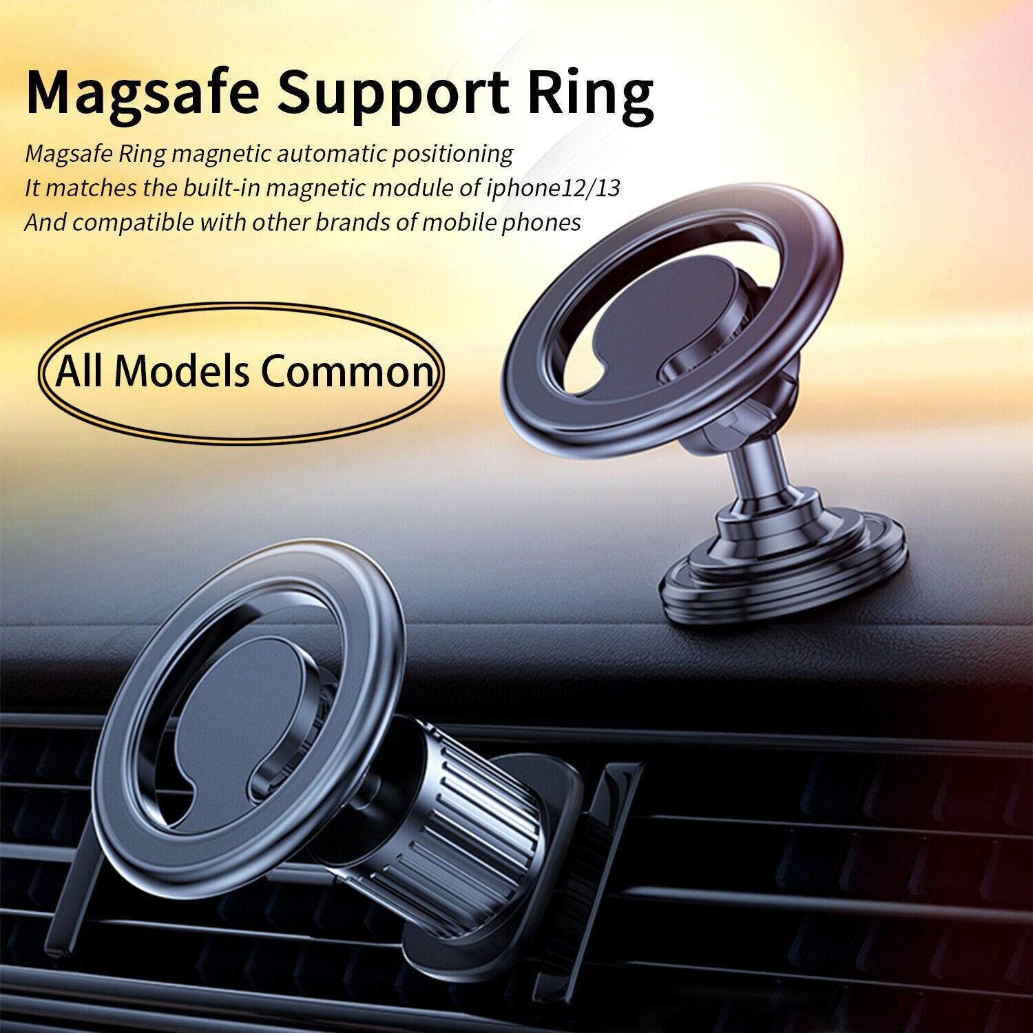 Strong Magnetic 360° Rotation Mag Safe Air Vent Car Mount Dashboard Phone Holder