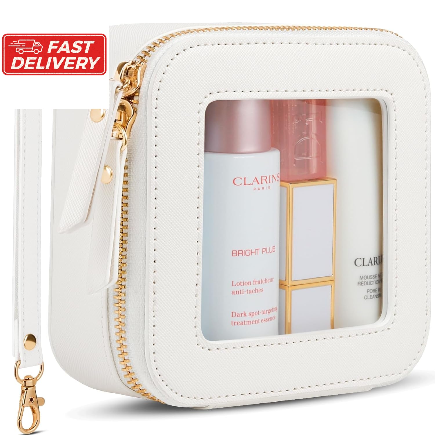 emergency kit essentials Clear Makeup Bag  Mini Makeup Bag Small Makeup Bag/Small Cosmetic Bag Compact Travel Cosmetic Organizer for Purse Essentials