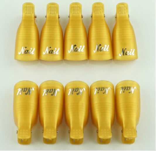 10-20Pcs Silicone UV Gel Polish Remover Wraps Soak off Cap Clip Nail Art Tool US