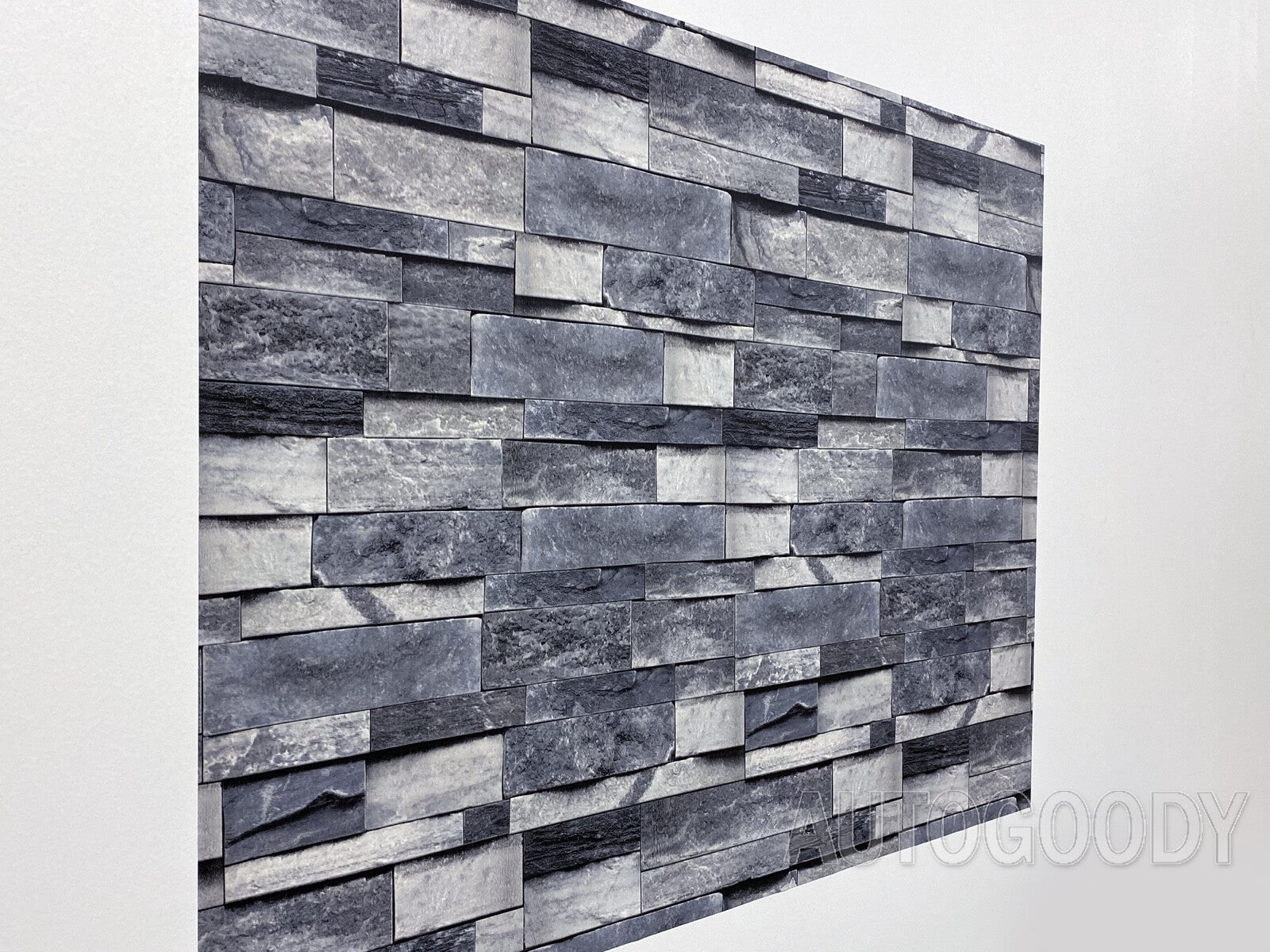 3D Stone Rock Wallpaper Background Modern Vinyl Film Sticker Peel-And-Stick Gray