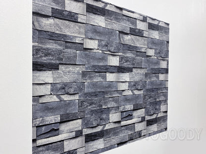 3D Stone Rock Wallpaper Background Modern Vinyl Film Sticker Peel-And-Stick Gray
