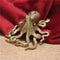 USA Brass Octopus Sculpture Wild Sea Life Figurine Housewarming Gift Decoration