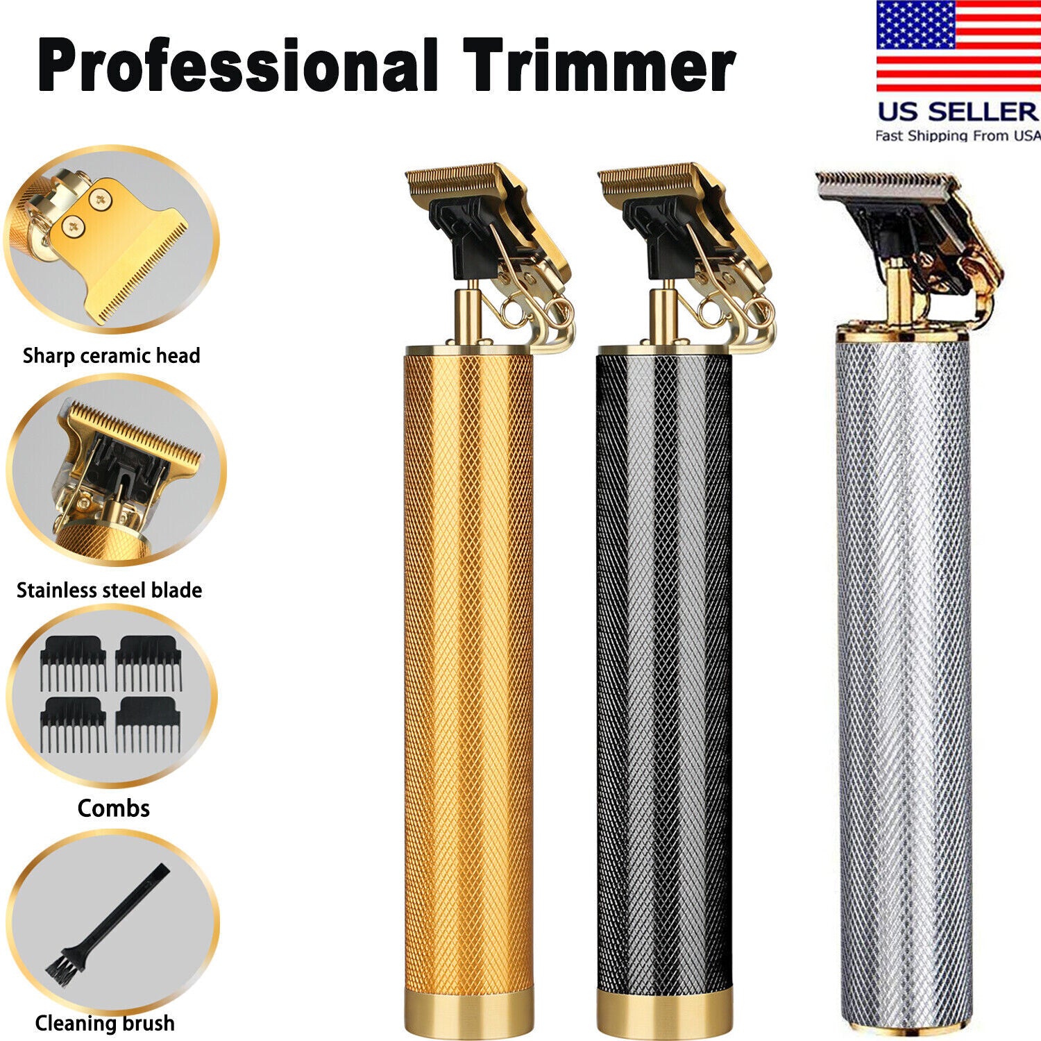 Barber Essential: Professional Cordless Hair Clippers & Beard Trimmer – Precision Shaver for Fades, Line-Ups & Home Cuts | TikTok Grooming Find