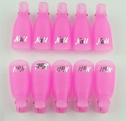 10-20Pcs Silicone UV Gel Polish Remover Wraps Soak off Cap Clip Nail Art Tool US