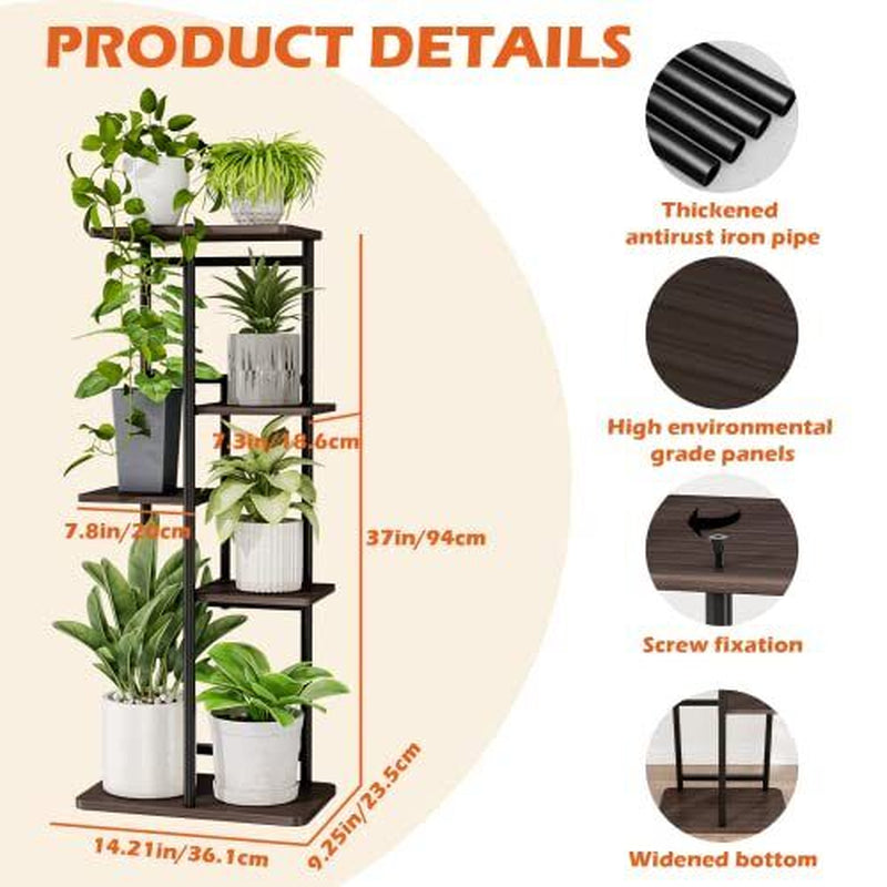 Indoor Outdoor Plant Stand – Tiered Metal Planter for Vertical Gardening, Space-Saving Design for Home, Garden, Balcony | Rust-Proof & Durable