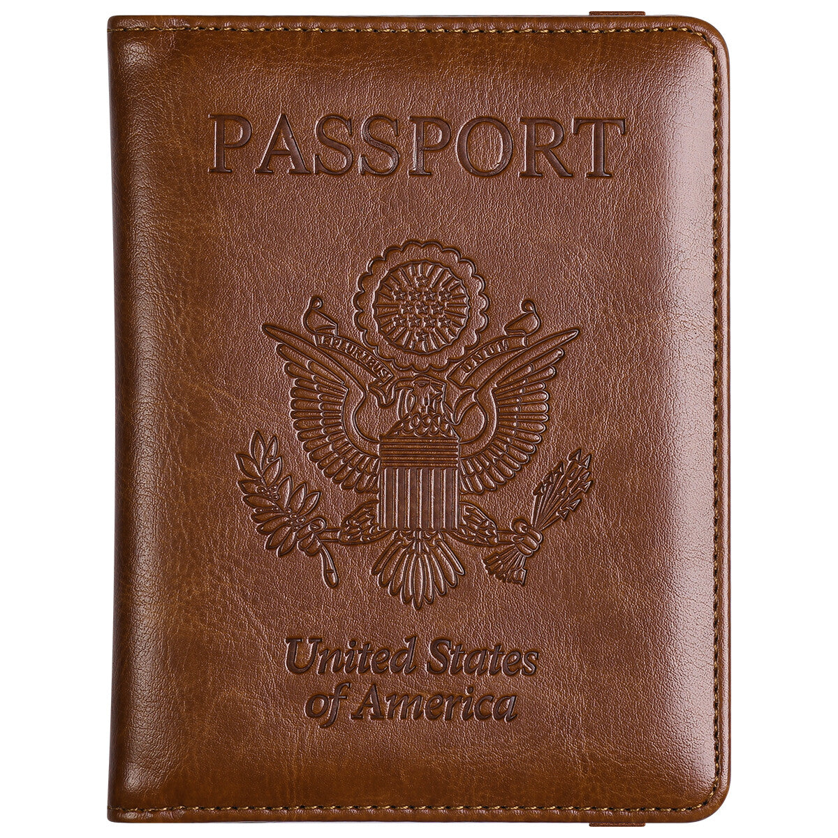 RFID Blocking Leather Passport Holder – Slim Wallet Cover with Card Slots for Men & Women | Airport Must-Have Organizer Travel Essentials